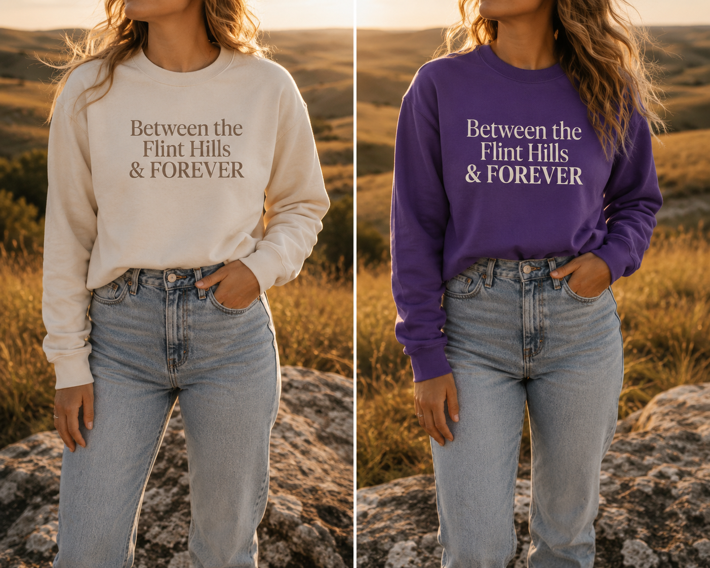 🏡 Between The Flint Hills & Forever Crewneck
